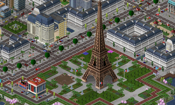 The Park around the Eiffel Tower was designed by the Queen Kylie Schreave and Mr.Rinkusu themselves