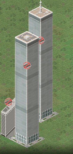 The WTC 3 inbetween the Twins, bear in mind that this plugin was made specifcally for the default view and will not look right when altered....