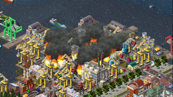 Of course the harbor's gonna burn too!