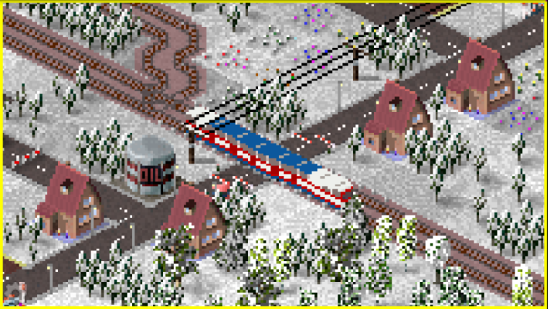 A cold train adventure going through village