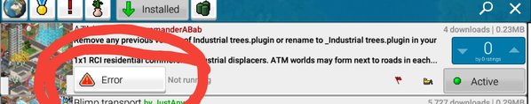 Plugin store downloaded plugin error notice.